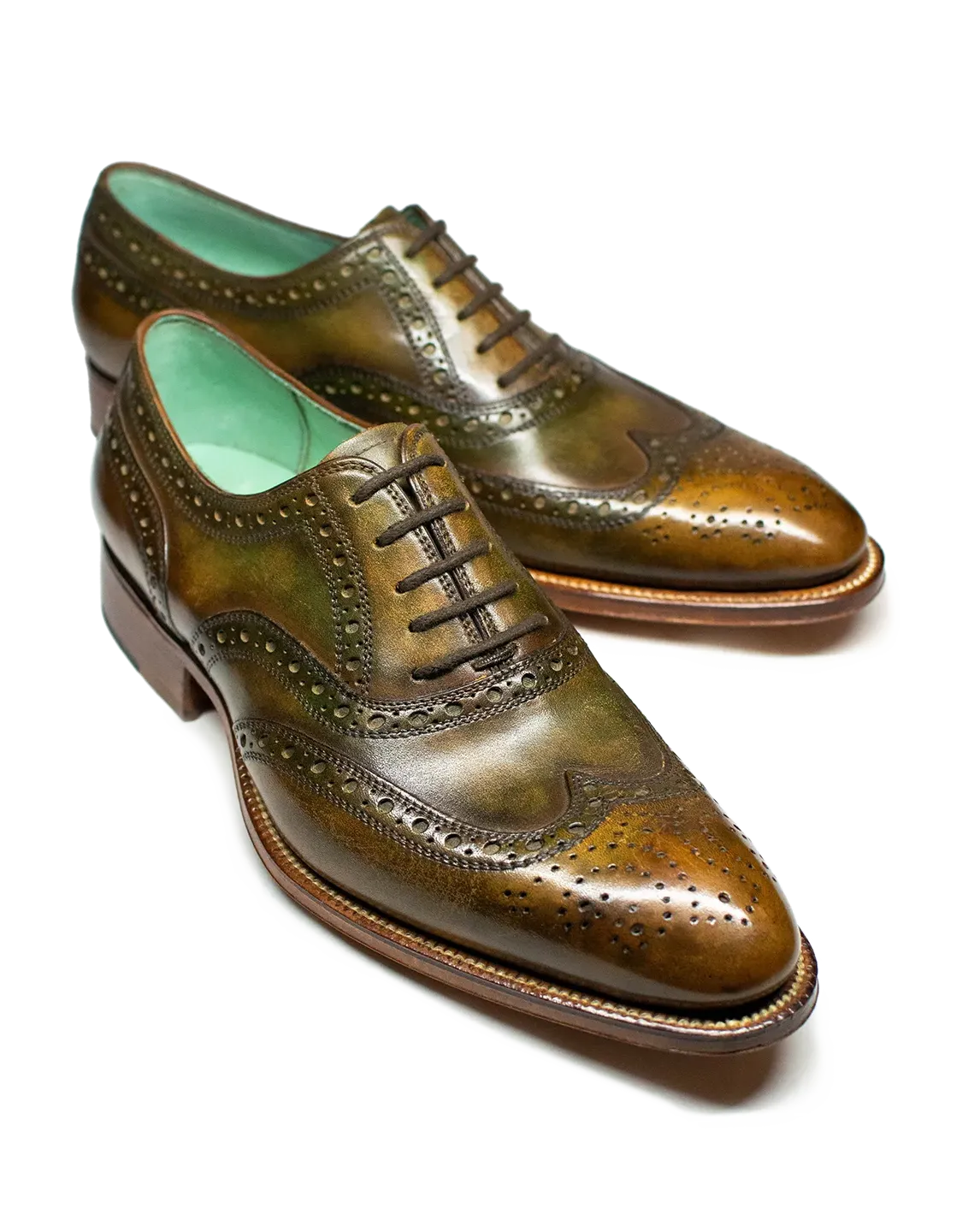 Oxford Wingtip Full Brogued Bespoke con Pátina Museum